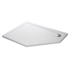 Mira Flight Safe Anti-Slip Offset Pentagon Shower Tray 1200 x 900mm