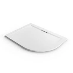 Mira Flight Level 1200 x 900mm LH White Offset Quadrant Shower Tray