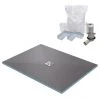1200 x 900 Wet Room Walk In Rectangular Tray Former Kit (Centre Waste) -Shower Enclosures Shop 129TFKITC np