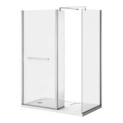 Matrix 1400 x 800mm Ultimate Walk In Enclosure 10mm (inc. Side Panel + Tray) -Shower Enclosures Shop 14x8SPT d4 460