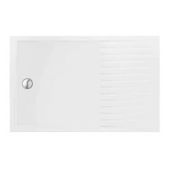 Arezzo 1400 x 900 Wet Room (incl. 800mm Square Matt Black Framed Screen + White Tray) -Shower Enclosures Shop 8SQBWS14T d4 460