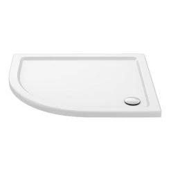 Aurora 1000 x 800mm LH Anti-Slip Offset Quadrant Shower Tray