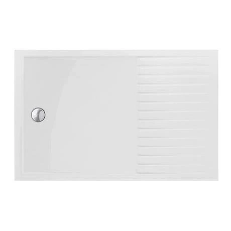 Aurora 1400 x 900mm Anti-Slip Stone Walk In Shower Tray With Drying Area 4 Aurora 1400 x 900mm Anti-Slip Stone Walk In Shower Tray With Drying Area - Image 2