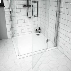 Apollo Frameless RH Hinged Door Square Enclosure -Shower Enclosures Shop AHDSQRH detail4 460