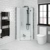 Apollo 800x800mm Frameless Pentangle Enclosure (inc. Tray + Waste) -Shower Enclosures Shop AP8 np
