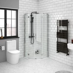 Apollo 800x800mm Frameless Double Door Quadrant Enclosure (inc. Tray + Waste)