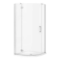 Apollo 800x800mm Frameless Single Door Quadrant Enclosure + Tray -Shower Enclosures Shop APSD80 nd2 460