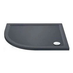 Aurora LH Slate Effect Stone Offset Quadrant Shower Tray
