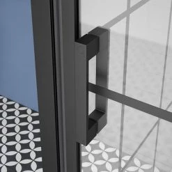 Arezzo 900 x 900 Matt Black Grid Frameless Pivot Door Shower Enclosure + Tray 10 Arezzo 900 x 900 Matt Black Grid Frameless Pivot Door Shower Enclosure + Tray -Shower Enclosures Shop AZ9PDET ND2 460