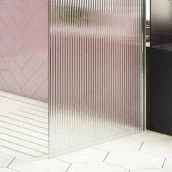 Arezzo 1600 x 800 Fluted Glass Chrome Walk In Enclosure (inc. Main Screen, Side Panel + Tray) 13 Arezzo 1600 x 800 Fluted Glass Chrome Walk In Enclosure (inc. Main Screen, Side Panel + Tray) -Shower Enclosures Shop AZFCHB149E d5 460 1
