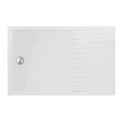 Arezzo 1400 x 900 Grey Tinted Glass Wet Room (inc. Screen, Side Panel + Tray) -Shower Enclosures Shop AZGTG01 d1 460