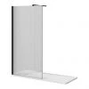 Arezzo 1700 x 700 Bath Replacement Wet Room (1000mm Matt Black Fluted Glass Screen w. Tray) 2 Arezzo 1700 x 700 Bath Replacement Wet Room (1000mm Matt Black Fluted Glass Screen w. Tray) -Shower Enclosures Shop AZMBF17BRWR p