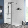 Arezzo 1700 x 800 Matt Black Grid Wet Room (inc. Screen + Tray) 1 Arezzo 1700 x 800 Matt Black Grid Wet Room (inc. Screen + Tray) -Shower Enclosures Shop AZMBG04 p