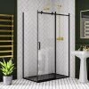 Arezzo Matt Black 1200 x 800 Frameless Sliding Door Shower Enclosure with Black Tray 2 Arezzo Matt Black 1200 x 800 Frameless Sliding Door Shower Enclosure with Black Tray -Shower Enclosures Shop AZR128BT n p