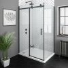 Arezzo Matt Black 1200 x 800 Frameless Sliding Door Shower Enclosure -Shower Enclosures Shop AZSDE128 new p