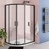 Toreno Matt Black 1200 x 800mm Offset Quadrant Shower Enclosure 1 Toreno Matt Black 1200 x 800mm Offset Quadrant Shower Enclosure -Shower Enclosures Shop BLK128Q2D N P