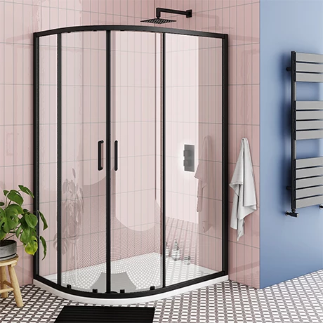 Toreno Matt Black 1200 x 800mm Offset Quadrant Shower Enclosure 3 Toreno Matt Black 1200 x 800mm Offset Quadrant Shower Enclosure