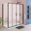 Toreno Matt Black 1400 x 800mm Double Sliding Door Shower Enclosure without Tray 2 Toreno Matt Black 1400 x 800mm Double Sliding Door Shower Enclosure without Tray -Shower Enclosures Shop BLK148SDENT p