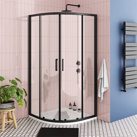 Toreno Matt Black 800 x 800mm Quadrant Shower Enclosure 3 Toreno Matt Black 800 x 800mm Quadrant Shower Enclosure