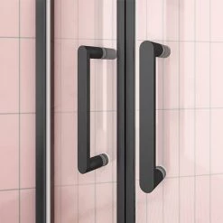 Toreno Matt Black 900 x 900mm Quadrant Shower Enclosure -Shower Enclosures Shop BLK9Q2D d3 460