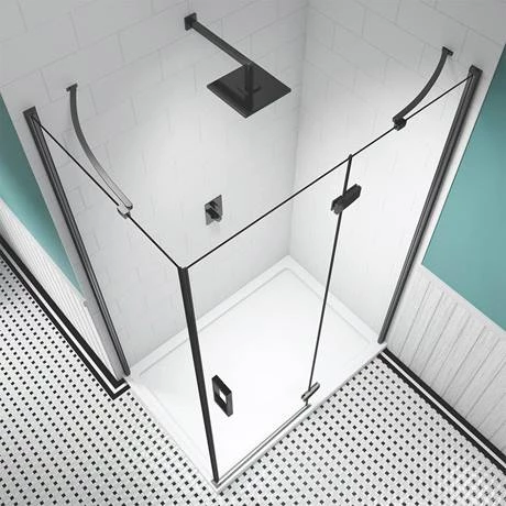 Merlyn Black Hinge & Inline Shower Door 4 Merlyn Black Hinge & Inline Shower Door - Image 2