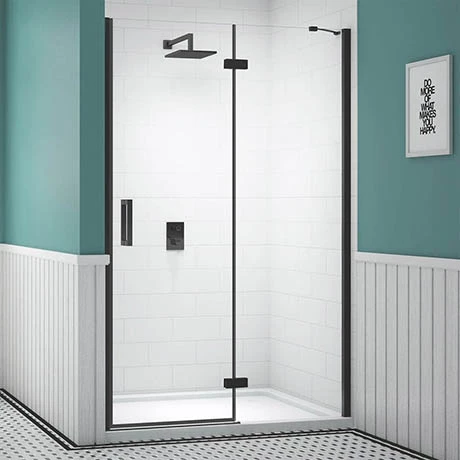 Merlyn Black Hinge & Inline Shower Door 3 Merlyn Black Hinge & Inline Shower Door