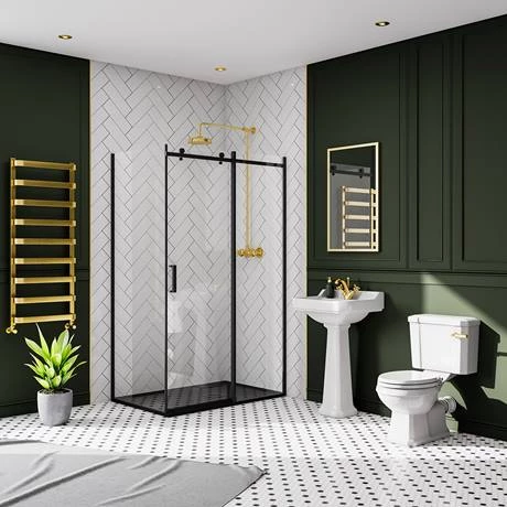 Imperia 1400 x 900mm Black Slate Effect Rectangular Shower Tray + Black Waste 8 Imperia 1400 x 900mm Black Slate Effect Rectangular Shower Tray + Black Waste - Image 6