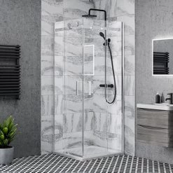 Nova Square 900 x 900mm Frameless Corner Entry Shower Enclosure