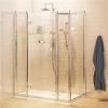 Burlington Traditional Hinged Shower Door with 2 x Inline Panel & Side Panel -Shower Enclosures Shop Burlington Hinged Shower Door with 2 x Inline Panel and Side Panel BU DR 2INSP Medium