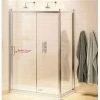 Burlington Traditional Soft Close Sliding Shower Door with Side Panel -Shower Enclosures Shop Burlington Soft Close Sliding Shower Door with Side Panel BU SFT SDE Medium