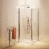 Burlington Traditional Hinged Shower Door & Side Panel -Shower Enclosures Shop Burlington Traditional 195cm Hinged Shower Door and Side Panel p