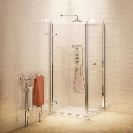 Burlington Traditional Hinged Shower Door & Side Panel 3 Burlington Traditional Hinged Shower Door & Side Panel