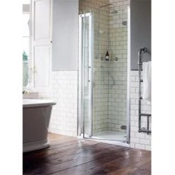Burlington Traditional Recessed Hinged Shower Door with 1 x Inline Panel