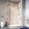 Crosswater 1200 x 800mm Clear 6 Offset Quadrant Single Door Shower Enclosure - CAQSSC12X8 -Shower Enclosures Shop CAQSSC10X8 P