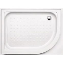 Coram Offset Quad Shower Tray with Upstands & Waste - 1200 x 900mm - Left or Right Hand
