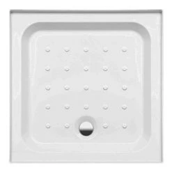 Coram Square Corner Shower Tray with 4 Upstands & Waste - 3 Size Options