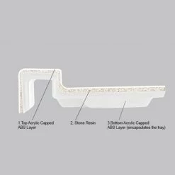 Merlyn MStone Square Shower Tray -Shower Enclosures Shop D76SQ D1 460 1