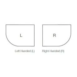 Merlyn MStone LH Offset Quadrant Shower Tray -Shower Enclosures Shop D976QL D1 460