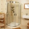 Roman Embrace Twin Door Offset Quadrant Shower Enclosure - Various Size Options -Shower Enclosures Shop EQ91213S P