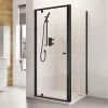 Roman Haven6 Matt Black 6mm Square Pivot Door Shower Enclosure - 800 x 800mm -Shower Enclosures Shop H3R7CB m1 1