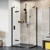 Roman Innov8 1200 x 900mm Matt Black Hinged Door Rectangular Enclosure -Shower Enclosures Shop IN812X9MB P