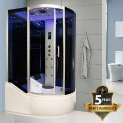 Insignia - 1500mm Steam Shower Cabin with Mirrored Backwalls - INS8058