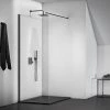 Ideal Standard Connect 2 Silk Black 900mm Wetroom Panel + Straight Bracing Bracket 2 Ideal Standard Connect 2 Silk Black 900mm Wetroom Panel + Straight Bracing Bracket -Shower Enclosures Shop K9377V3 K9380V3 P
