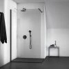 Ideal Standard Connect 2 Silk Black 1200mm Wetroom Panel + Straight Bracing Bracket -Shower Enclosures Shop K9379V3 K9380V3 P