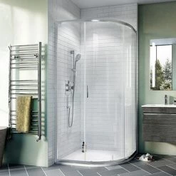 Crosswater 900 x 900mm Kai 6 Quadrant Single Door Shower Enclosure - KLQSSC0900