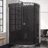 Merlyn 10 Series 1200 x 900mm RH Smoked Black Glass 1 Door Offset Quadrant Enclosure 2 Merlyn 10 Series 1200 x 900mm RH Smoked Black Glass 1 Door Offset Quadrant Enclosure -Shower Enclosures Shop M103241BR P1