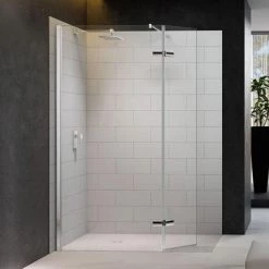 Merlyn 8 Series Wetroom Screen with Hinged Swivel Panel