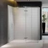 Merlyn 8 Series 1400 x 800mm Walk In Enclosure with Hinged Swivel & End Panel -Shower Enclosures Shop M8SWS100H PN 3
