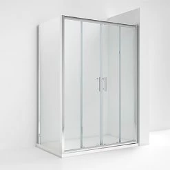 Toreno 1400 x 700mm Double Sliding Door Shower Enclosure without Tray