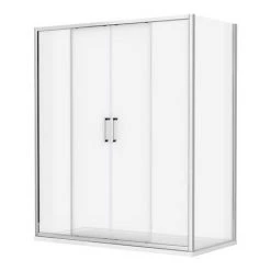 Monza 1700 x 700mm Double Sliding Door Shower Enclosure without Tray -Shower Enclosures Shop MZ148SDET d2 460 3